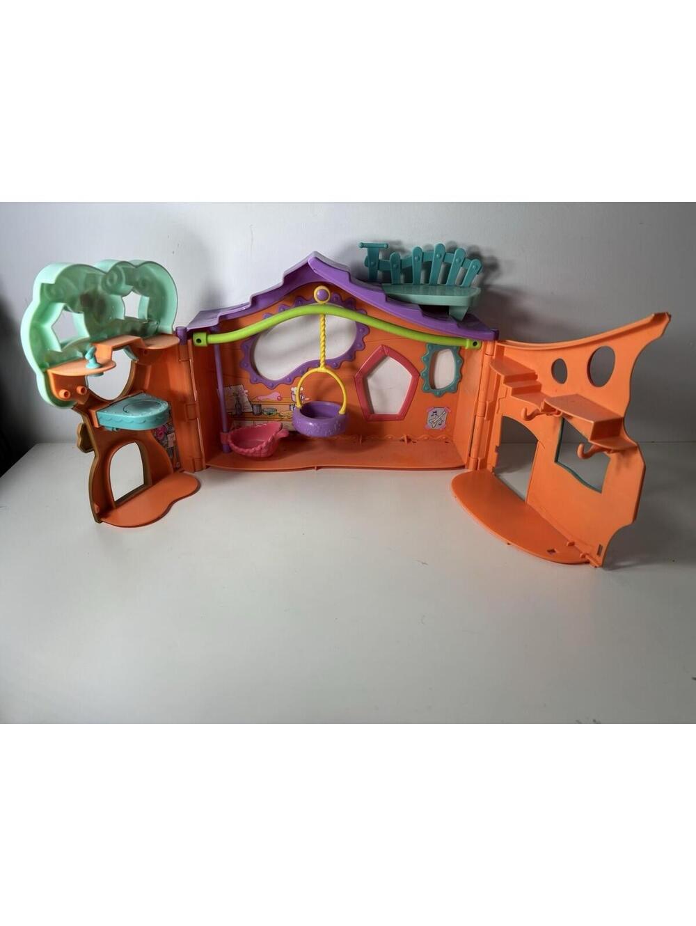 Littlest Pet Shop "Pets Only" 2007 Orange Club Playset Folding Clubhouse Hasbro - Picture 2 of 9